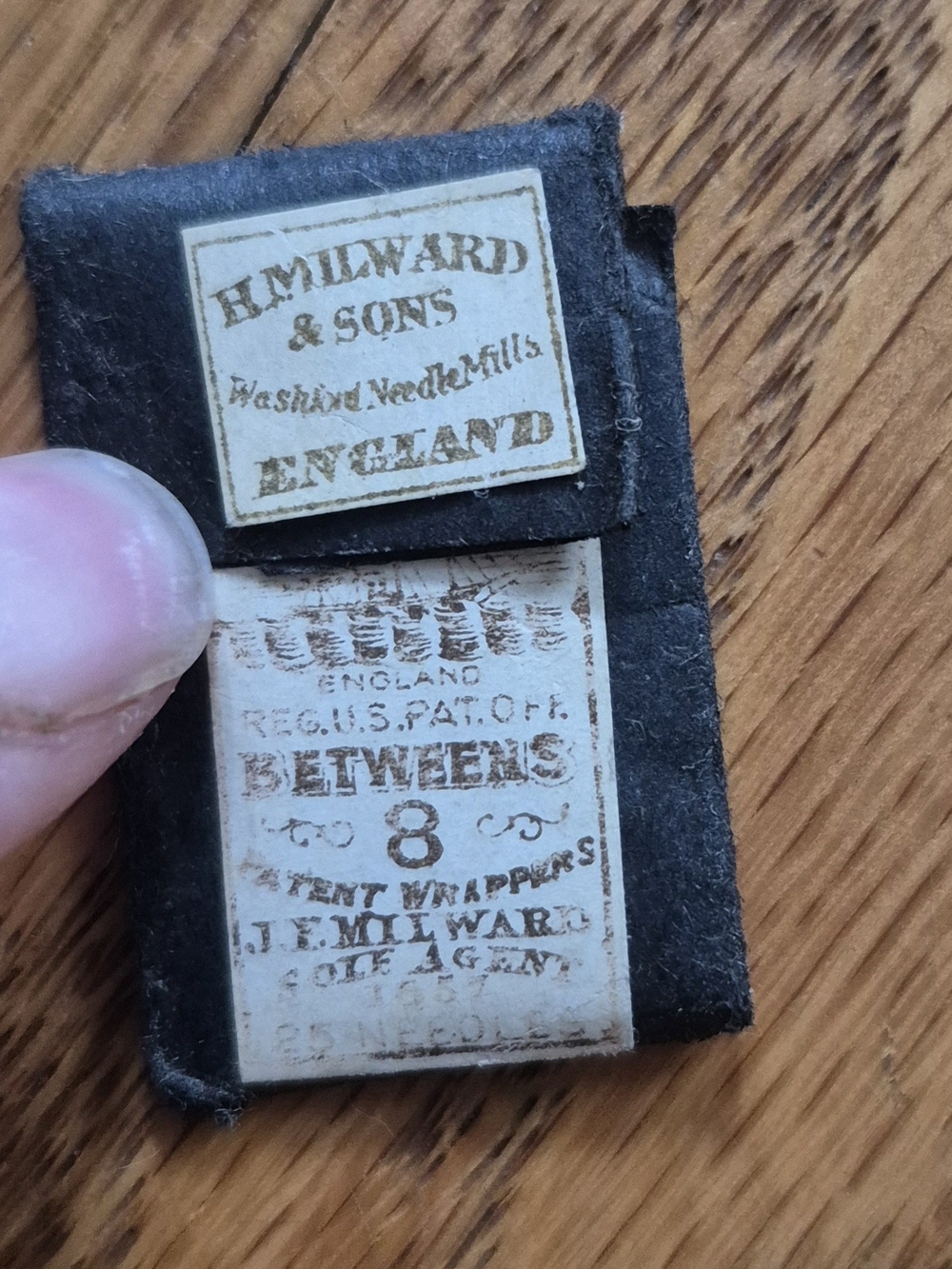 H. Milward & Sons No 8 Sharps Helix Sewing Needles